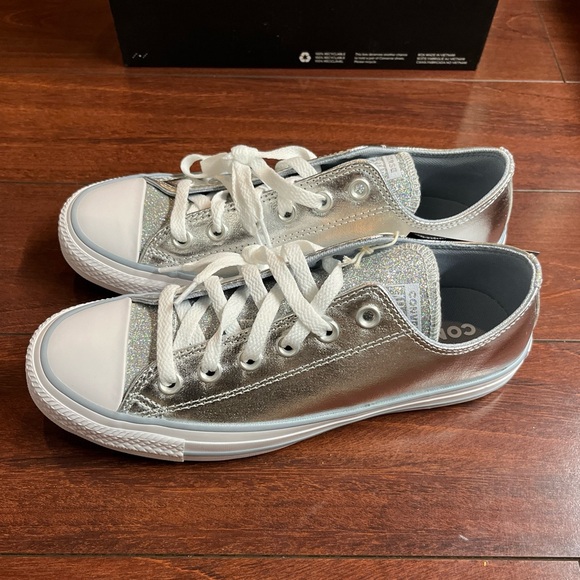 Converse CTAS OX Low Top Womens 8 Metallic Granite Glitter Sneaker Shoe A05433F - Picture 8 of 16